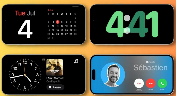 晋安苹果手机维修分享iOS17横屏充电待机显示有什么好处 