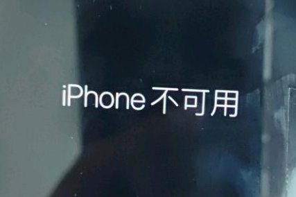 晋安苹果服务网点分享锁屏界面显示“iPhone 不可用”如何解决 